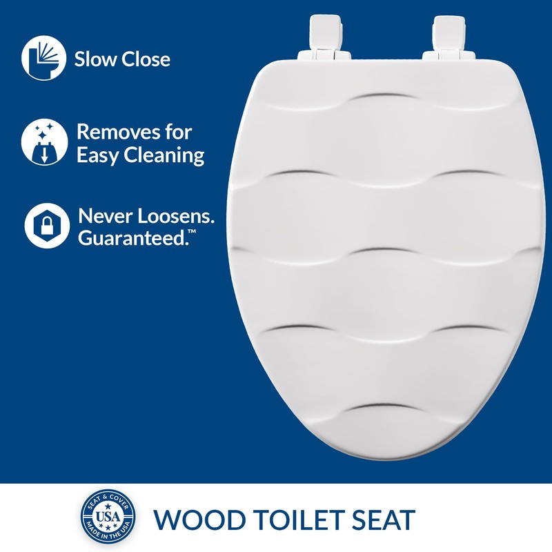 MAYFAIR 133SLOW 000 Sculptured Basket Weave Toilet Seat will Slow