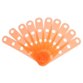 BIUDECO 20pcs Silicone Hair Roller Bands for Perm Rods - Orange - Flexi Rod - Hair Salon Professional Tool - Durable and Reusable - Seamless Design for Flat and Spiral Curls - Hairdresser Accessory