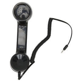 Ausla Retro Telephone Handset, Integrated Telephone Handset with Microphone Design, Excellent Sound Quality, for Smartphones, Computers with 3.5 mm Headphone Jack (Black)