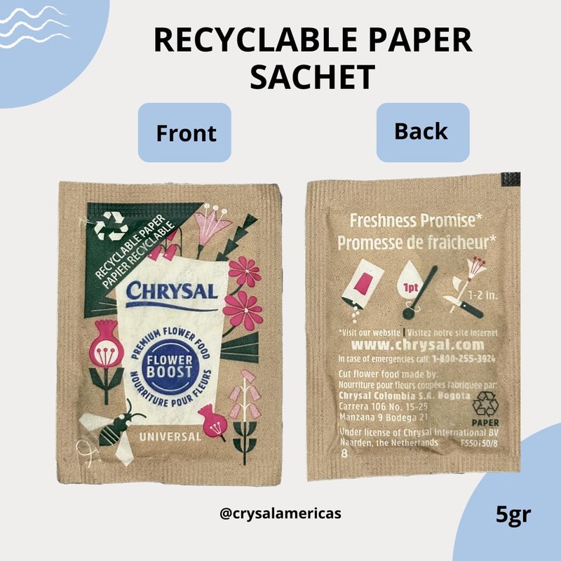 Chrysal Recyclable Paper Flower Food Packets… (25 ct. 5 g/PT)