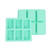 Rectangle Silicone Soap Molds - 2pc Set New 6 Cavity