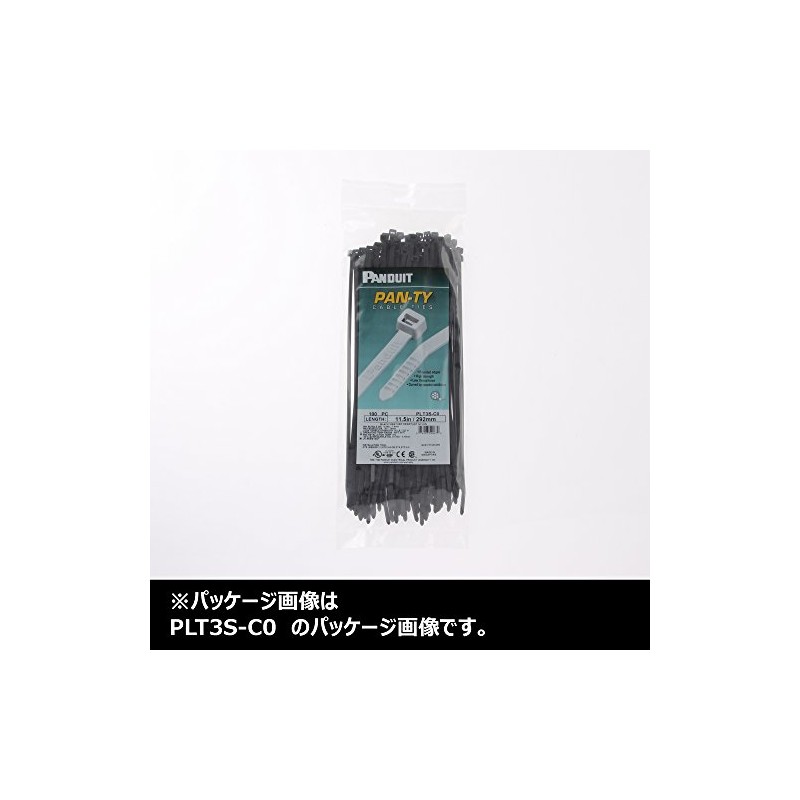 パンドウイット ナイロン結束バンド 耐熱性黒 幅2.5mm 長さ99mm 100本入り PLT1M-C30