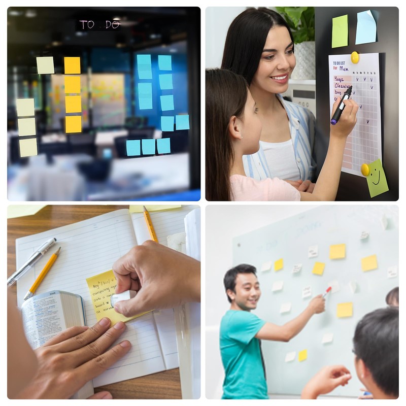 PATIKIL 2.7 x 2.7 Inch Flower Shape Sticky Notes, 3