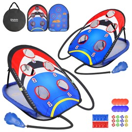 ROSE ME Pool Cornhole Game Floating, Double Sided Pool Games for Adults, 3x2ft Water and Land Dual-Purpose Corn Hole Boards Set,Easy Set Up, Portable Fun Toys for Poolside, Beach, Lake