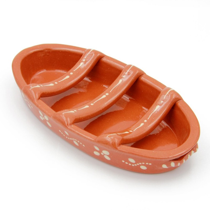 Ceramica Edgar Picas Traditional Portuguese Clay Terracotta Sausage Roaster (N.