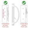 DECEBALUS Offset Position Keyed Sliding Patio Door Handleset with Mortise