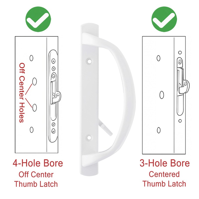 DECEBALUS Offset Position Keyed Sliding Patio Door Handleset with Mortise