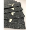 CH Trading Felt Deer Rectangular Placemats in Dark Grey with
