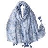 FAIRYGATE Blue Scarf with Tassel Shawl Wrap for All Season