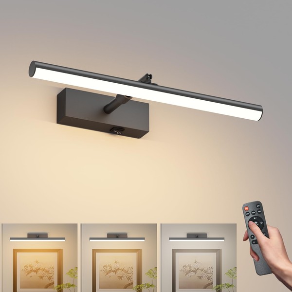 Tipace Modern LED Picture Light Fixtures Battery Operated,15.5 in 3CCT
