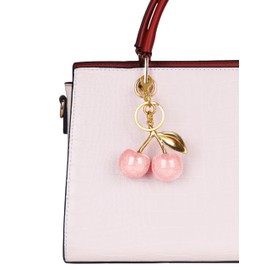 OVRUNS Cherry Bag Charm Women Cute Cherries Keychain Sparkling Purse Charms Pendant for Handbag Wallet Car Phone