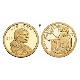 2014-P  SAC$  Native American (Sacagawea) Golden Dollar Uncirculated