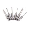 6pcs 50mm 2.0-6.0mm 0.25" Hex Shank Alloy Flat Head Magnetic