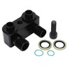 AC Compressor Fitting 90° Turn Angle 6061‑T6 Billet Aluminum Alloy