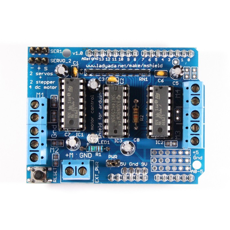 Paradisetronic.com Motor Shield for Arduino UNO/Mega with 2X L293D Driver