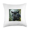 Black Panther with Full Moon Throw Pillow
