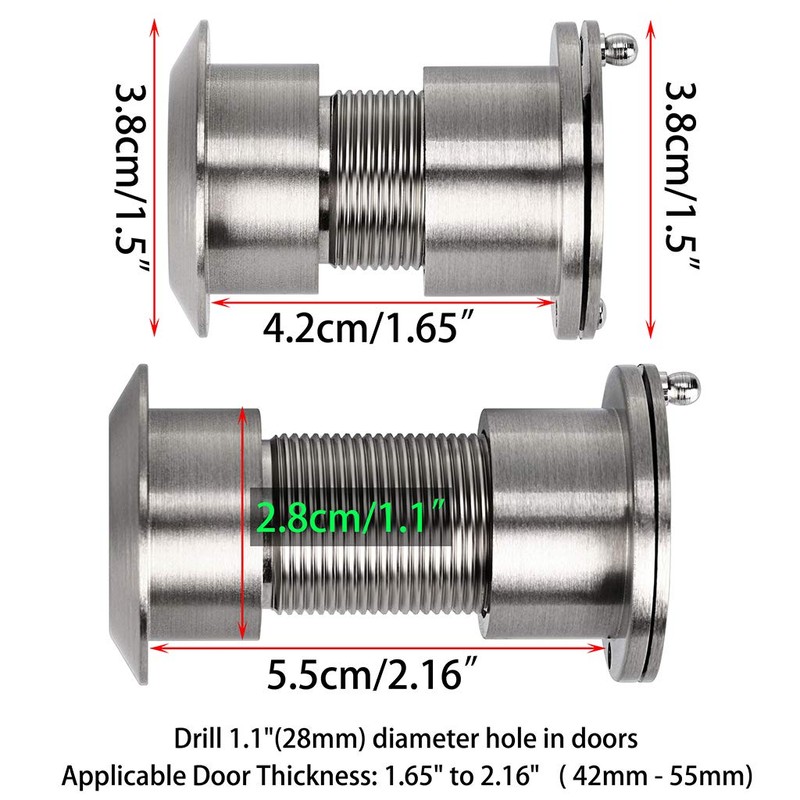 Sumnacon Large Door Viewer 220-degree with Heavy Duty Rotating Privacy