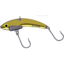 SteelShad - XXL Series (2oz) Lipless Crankbait for Freshwater & Saltwater Fishing - Long Casting Bass Lure Perfect for Bass, Pike, Musky, Walleye, Trout, Salmon and Striper - Gold