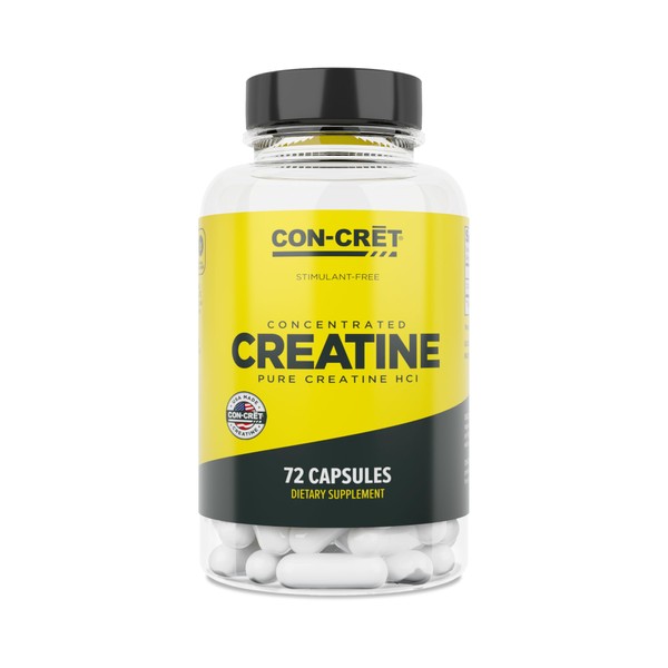 ProMera Sports CON-CRET Patented Creatine HCl Capsules 750 mg, 72 Caps