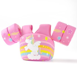 REALIKE Kids Swim Vest for Toddler Boys/Girls Swimming Aids Floats with Shoulder Harness Arm Wings for Children/Infant/Baby,Sea Beach/Pool/Lake, Suitable for 28-70lbs