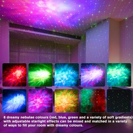 Carehabi Astronaut Starry Sky Projector, Astronaut Figure with LED Astronaut Projector with 26 Nebulae and Star Models, 360° Rotation, for Children and Adults, White