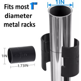 ANPHSIN 16 Pack Wire Shelving Shelf Lock Clips for 1" Post Shelving Sleeves Replacement