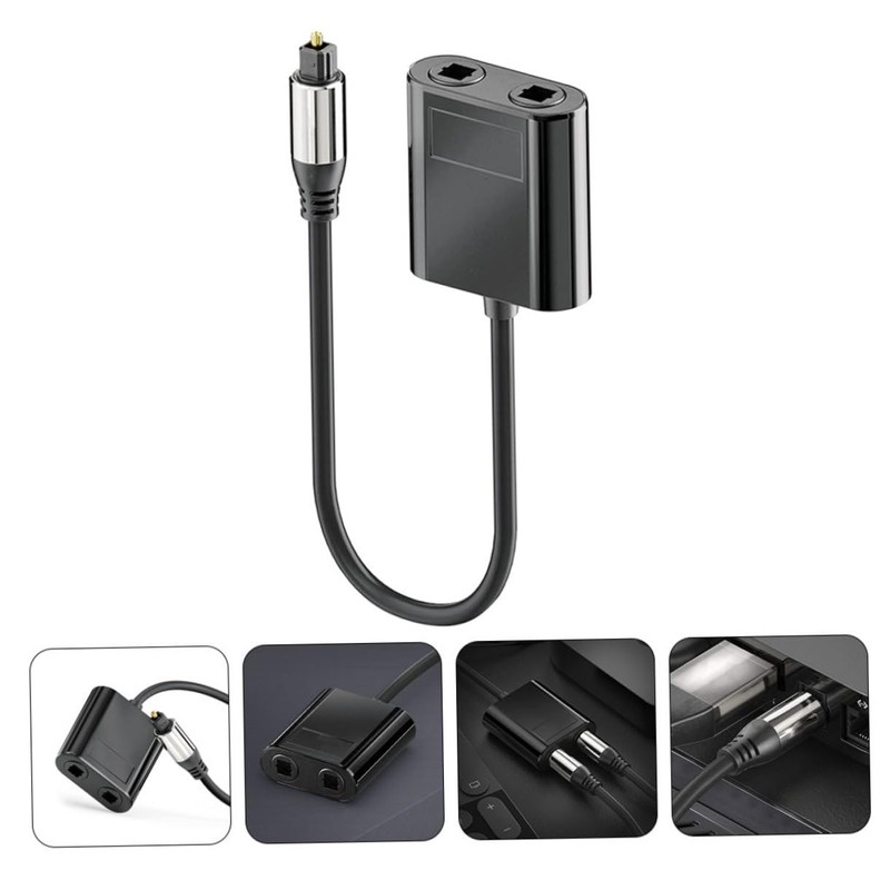 LALAFINA Optical Audio Splitter Durable Fiber Optical Splitter for Easy