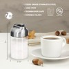 Aelga Glass Sugar Dispenser with Pour Spout, Weighted Pourer, for