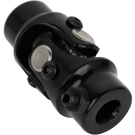 OCPTY Black Universal Steering Shaft U-Joint Coupler 9/16"-26 Spline * 3/4" Round Single 83mm U Joint Shaft
