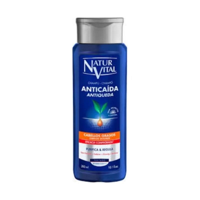 NaturVital Natur Vital, Anticaída, Cabello Graso, Shampoo