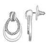 NAPIER silver post back stud earring with double door knocker
