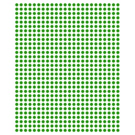 1440, 5 mm, green, PVC, Weatherproof, CODING DOTS CIRCLES DOTS Stickers