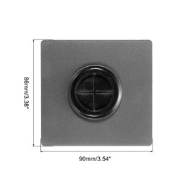 sourcing map Grommet Wall Plate PC Decoration Wall Panel with 1.2 Inch Rubber Cable Pass Through Single Gang Plate Mounts Grey for Low-Voltage Cables Pack of 2