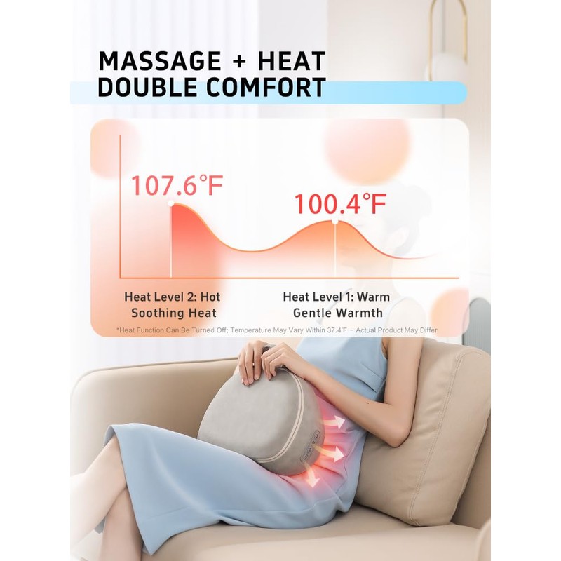 Cordless Neck & Shoulder Massager with Heat, Rechargeable