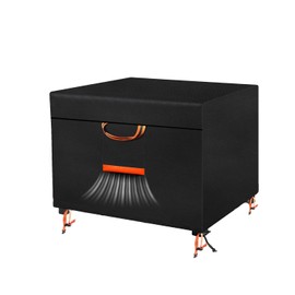 JZAHYUK Fire Pit Cover Square 36"x36"x24", 600D Heavy Duty Oxford Fabric Firepit Cover Waterproof, Full Coverage Fire Table Cover