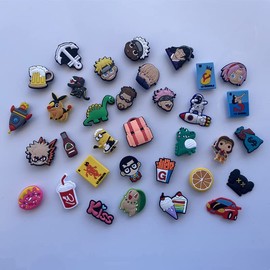 MATHARAGO 10 to 100 Pcs Shoe Charms for Girls Teens Decoration, Different Cute Shoes Accessories for Boys Kids Adults Women Men Party Favors Birthday Gifts（SJ-30pcs）