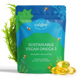 Calgee Omega 3 Vegano  450 mg de Ácidos Grasos DHA y EPA  Aceite de Algas Sostenible  Alternativa Vegetal al Aceite de Pescado  Sin Carragenina  60...