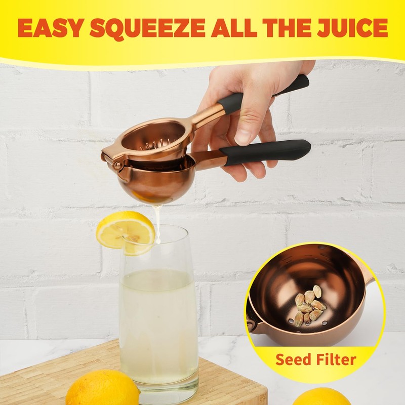 SHIKORI Lemon Squeezer, Large Heavy Duty Handhelp Juicer for Lemon,