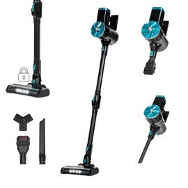 Vacuonix Cordless Stick Vacuum Cleaner – Bendable Stick Vacuum, Self-Standing Design, LED Lights, Leightweight, and Rechargeable – Ideal Cordless Vacuum Cleaner for Home