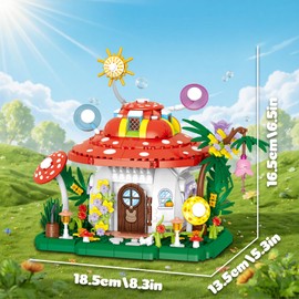 CSNRHG Mushroom House Creative Building & Display Treehouse Enchanting DIY Cottage 745 Pieces Gifts for Boys Teens Kids Adults Ages 6+