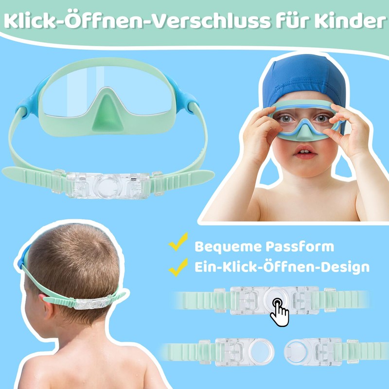 Vvinca Swimming Goggles Children Pack of 2 for Years 3-6