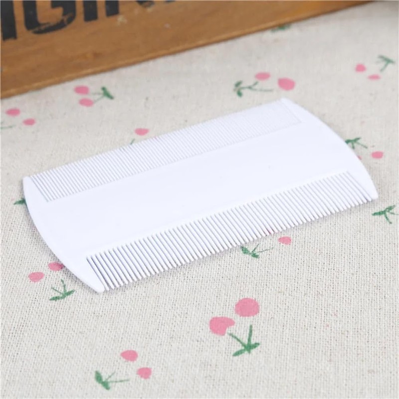 White Double Sided Nit Fine Tooth Head Lice Hair Combs