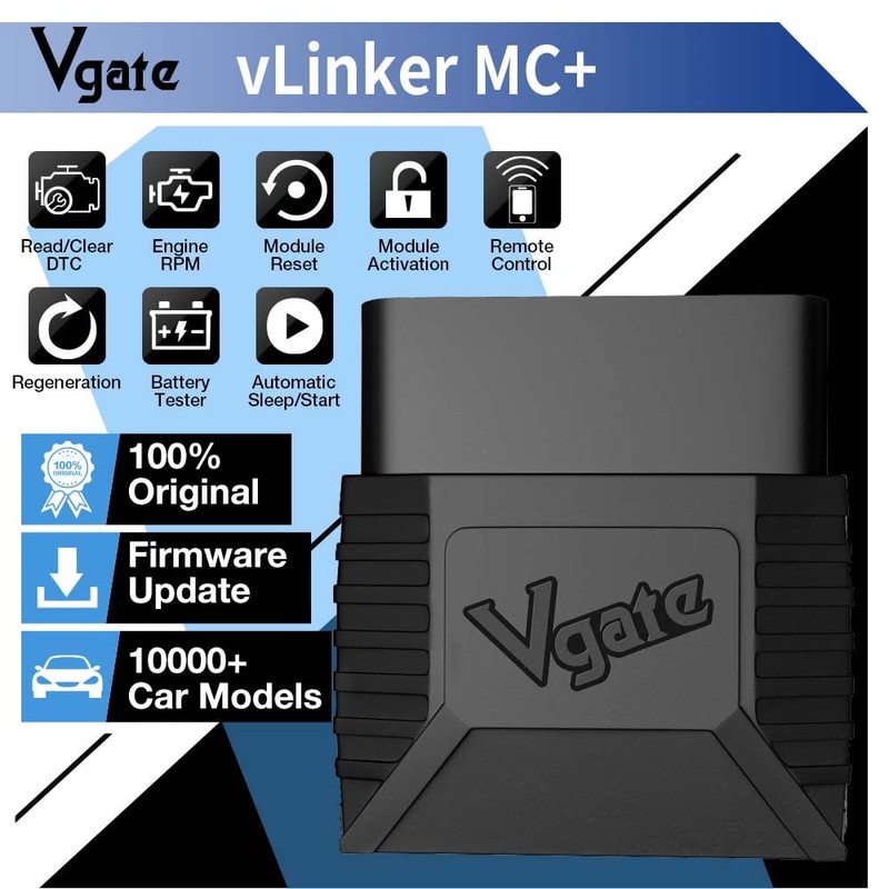 Vgate vLinker MC+ (BT3.0/BLE4.0) OBD2 Scanner Code Reader Diagnostic Scan