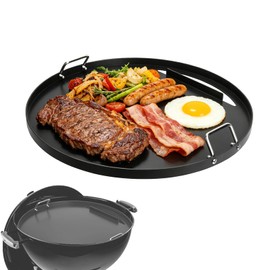 Full Size Griddle Insert for Weber 22 Inch Charcoal Grills Non-stick Flat Top Griddle for Weber 22" Original Kettle Master-Touch and Performer Deluxe Charcoal Grill and Most 22-Inch Round Grills