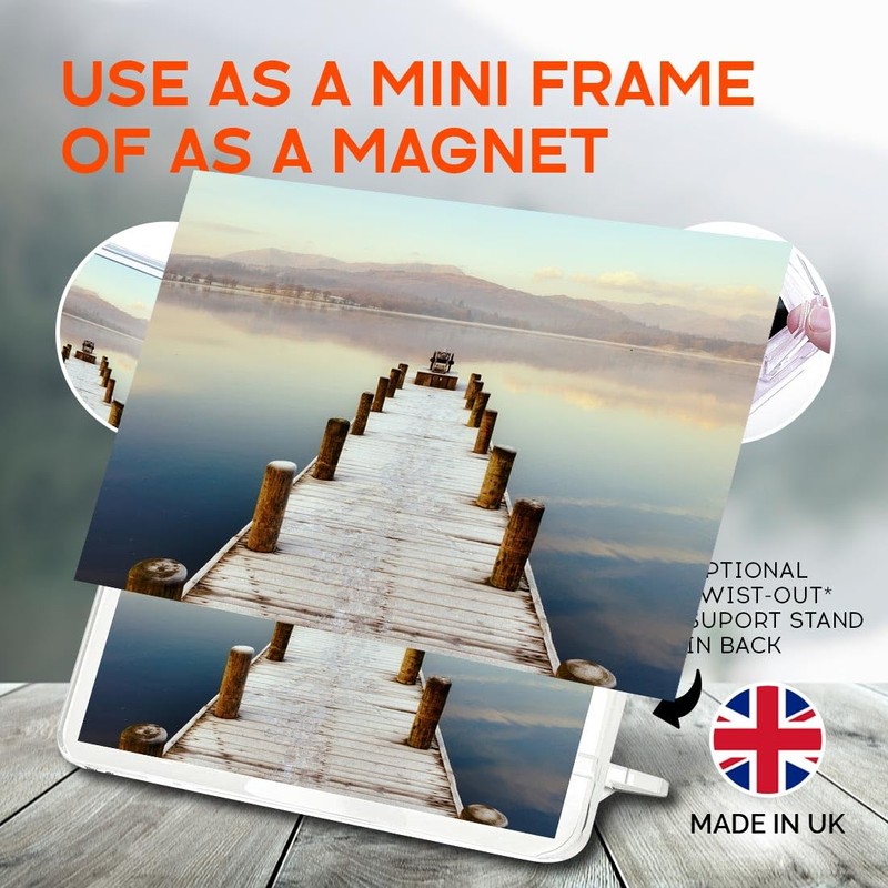 Classic Rectangle Magnet with Stand - Jetty Windermere English Lake