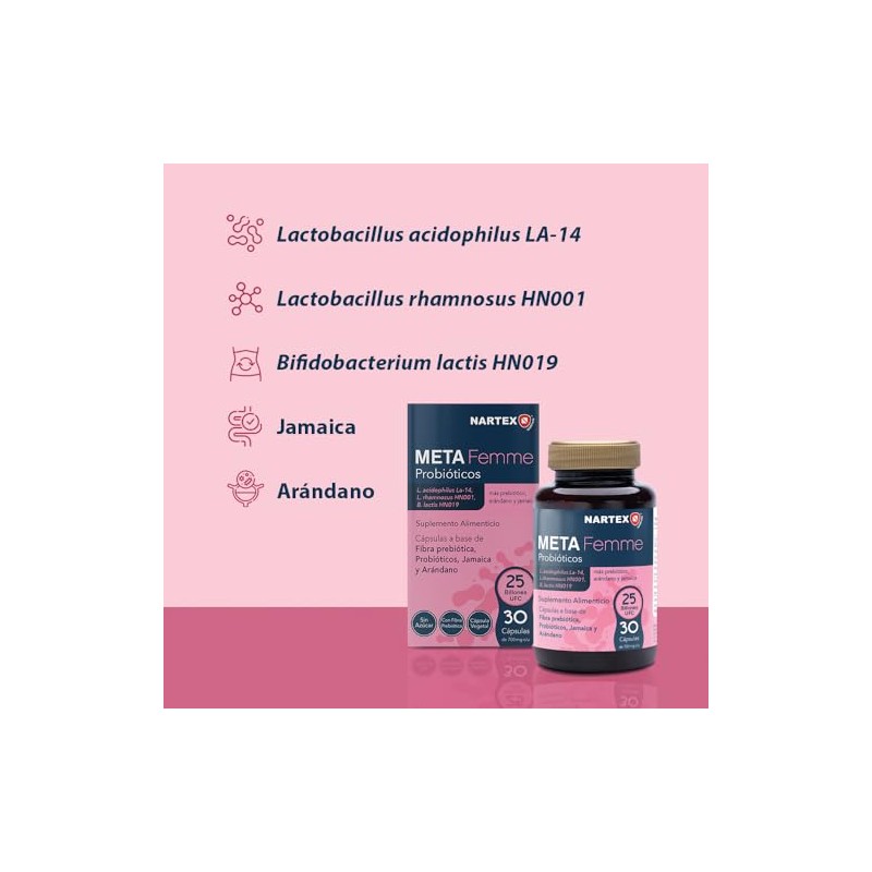 Meta Femme Probióticos Pack Cápsulas Suplemento Alimenticio Mil Millones Cultivos
