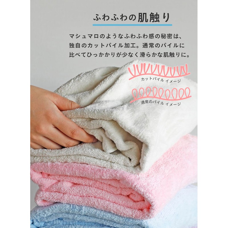 CBJAPAN Carari One Hair Drying Towel, 3x Water Absorbency Microfiber,