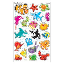 Trend Enterprises トレンド ごほうびシール 海の仲間 160片 superShapes Stickers Large Sea Buddies T-46333