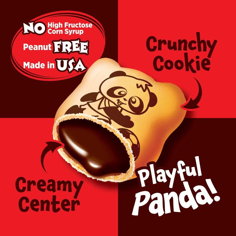 Meiji Hello Panda Cookies, Chocolate Crème Filled - 32 Count,
