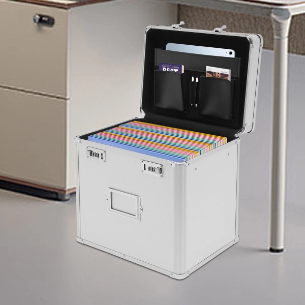 SENDERPICK Lockable Security Chest Safe Waterproof Fireproof File Box Storage